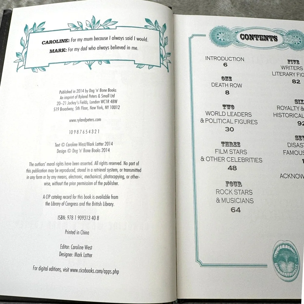 Last Suppers Final Meals Through the Years Caroline West Mark‎ Latter Hardcover